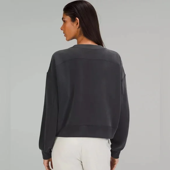 Lululemon Perfectly Oversized Cropped Crew Softstreme - Picture 2 of 4